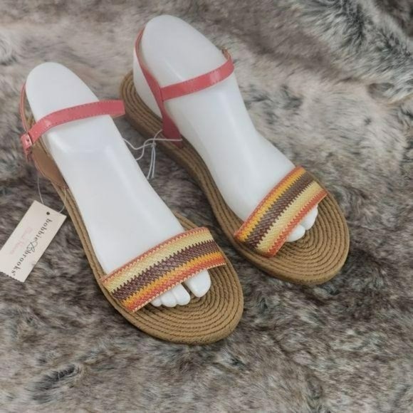 BOBBIE‎ BROOKS MULTI NEUTRAL COLORED SANDALS - Picture 1 of 5